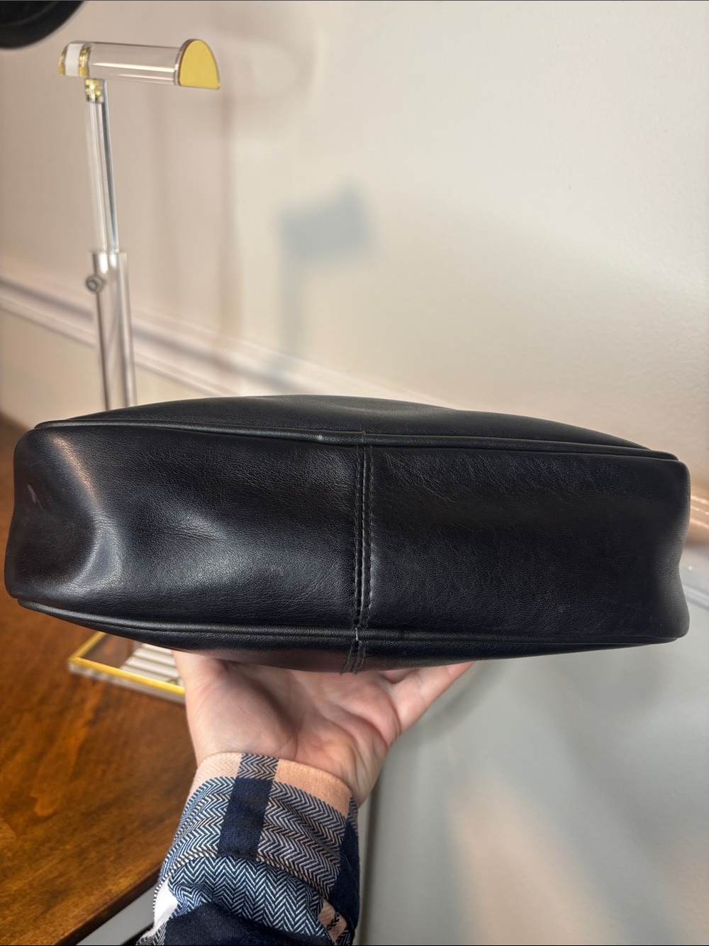 Tignanello Black Leather Satchel - Picture 11 of 16
